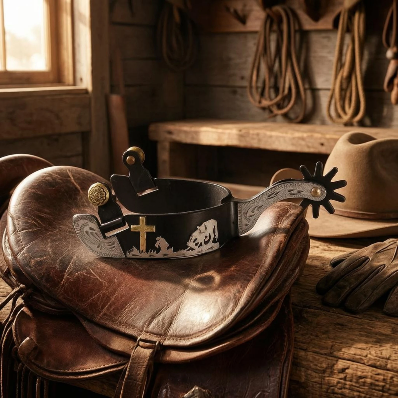 black-iron-spurs-2-1-4-inch-shank-western-cowboy-spurs-equestrian-gear-long-lasting-horse-tack-easy-to-use