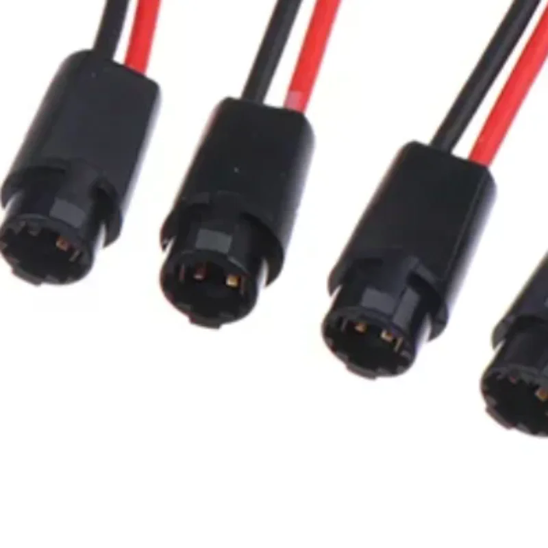 

5Pcs T5 LED Bulb Holder Socket For 1.2W W3W Width Instrument Light Socket LED T5 Light Bulb Plug Extension Cables Harness