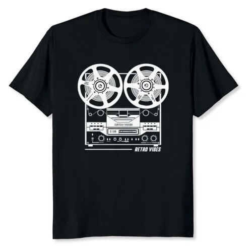 Cassette Tape Reel To Reel Analog Sound System Retro Vibes T-Shirt