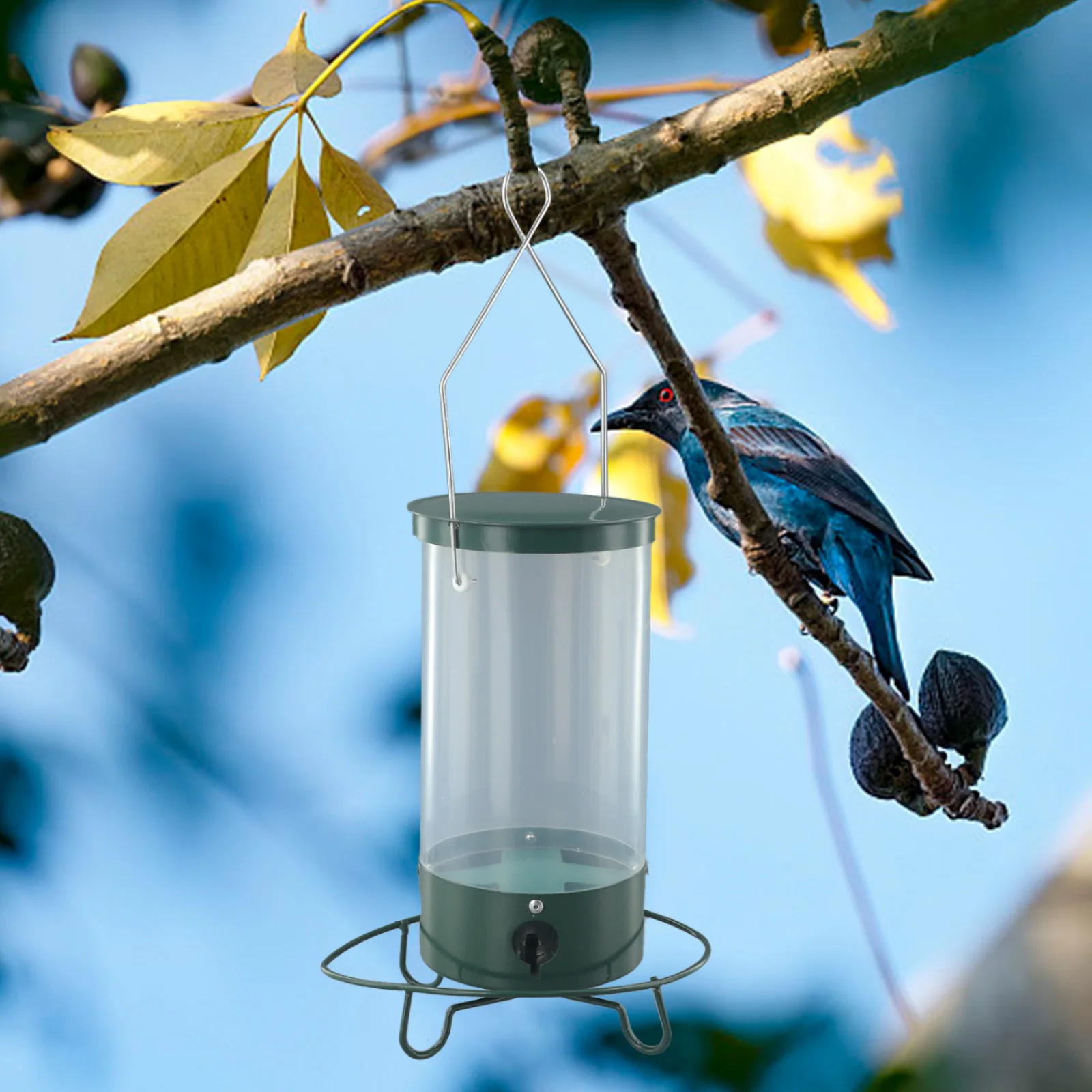 Portable Bird Feeder Plastic Squirrel-Proof Design 37*15cm Beautiful Easy To Fill And Clean Fashionable Brand New