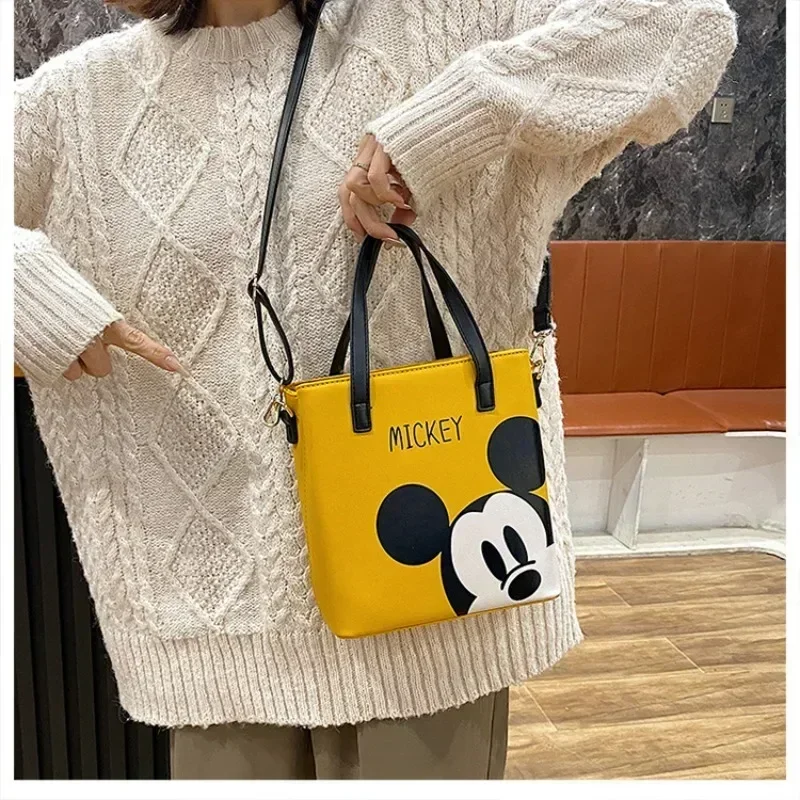 New Disney Mickey Fashion Casual High Quality Luxurious Cartoon Print Multifunctional Personalized Shoulder Crossbody Handbag