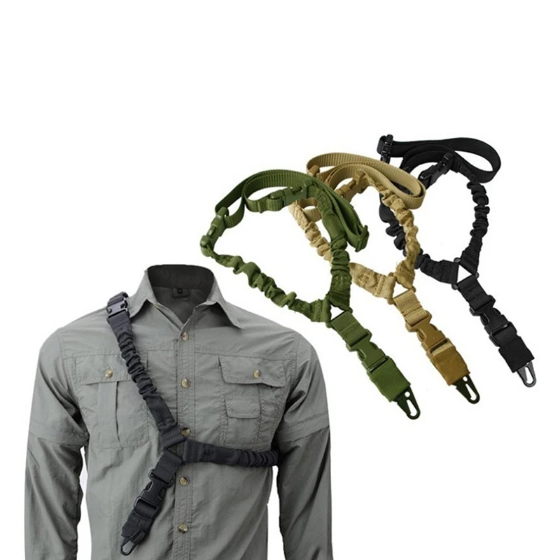 Imbracatura tattica per pistola Tiro militare Cintura elastica regolabile per fucile softair a 3 punti Accessori per escursioni da caccia