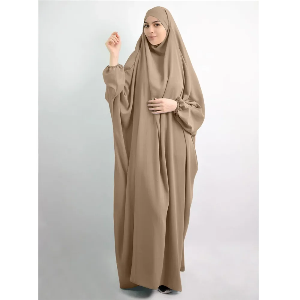 Eid Hooded Abayas Abaya Women Muslim Prayer Garment Maxi Dresses Ramadan Overhead Hijab Arab Robe Islamic Burqa Long Khimar Gown