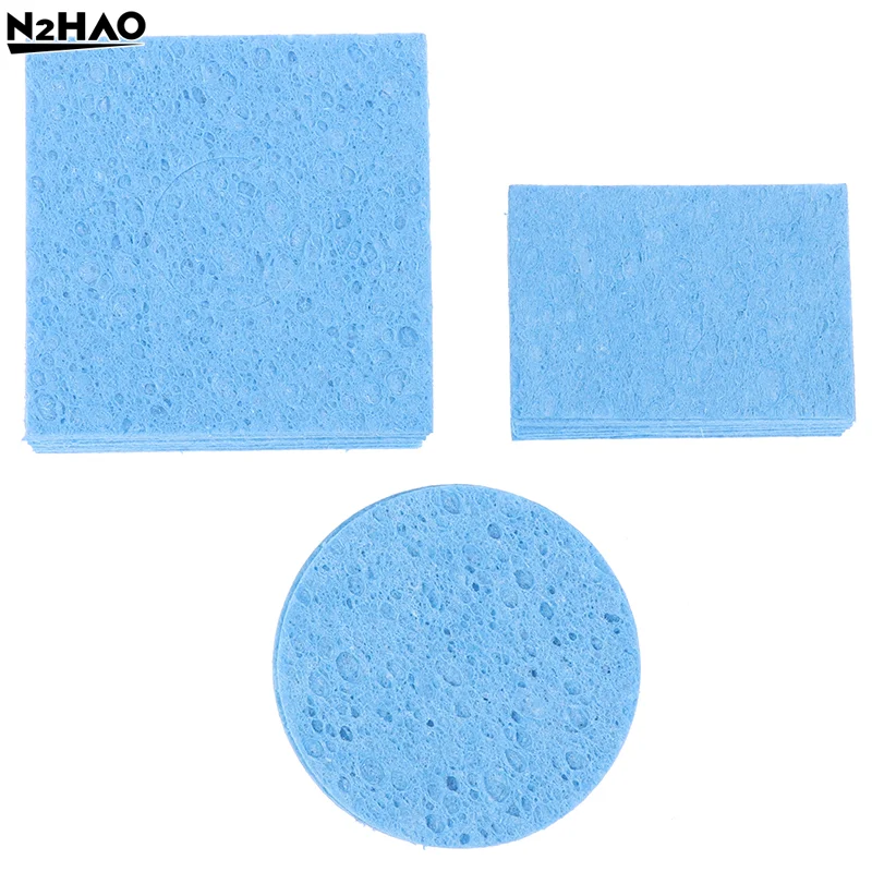 10pcs/lot  Iron Sponge Blue Soldering Sponge For BGA Soldering Iron Tip Cleaning Welding Head Cleaner Tools Welding Material