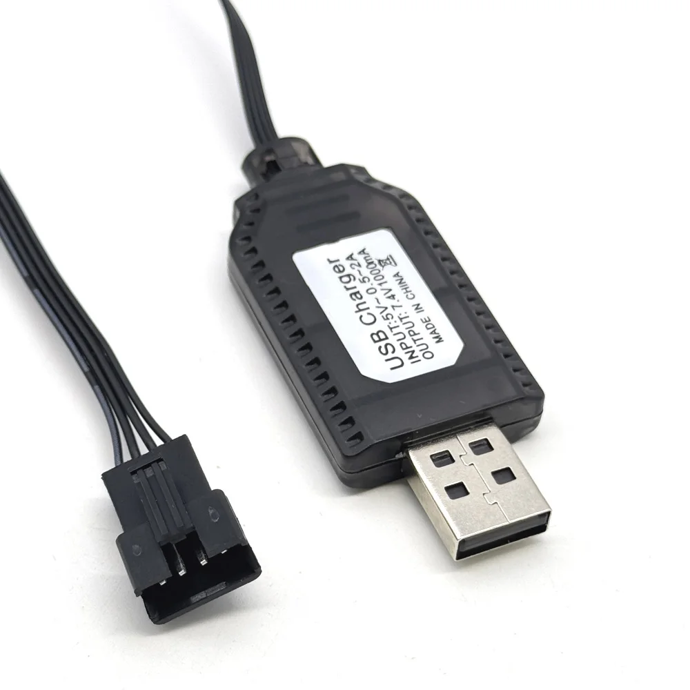 1/3pcs Lithium battery charger 7.4V XH-4P charging cable with protection toy aircraft accessories USB data cable