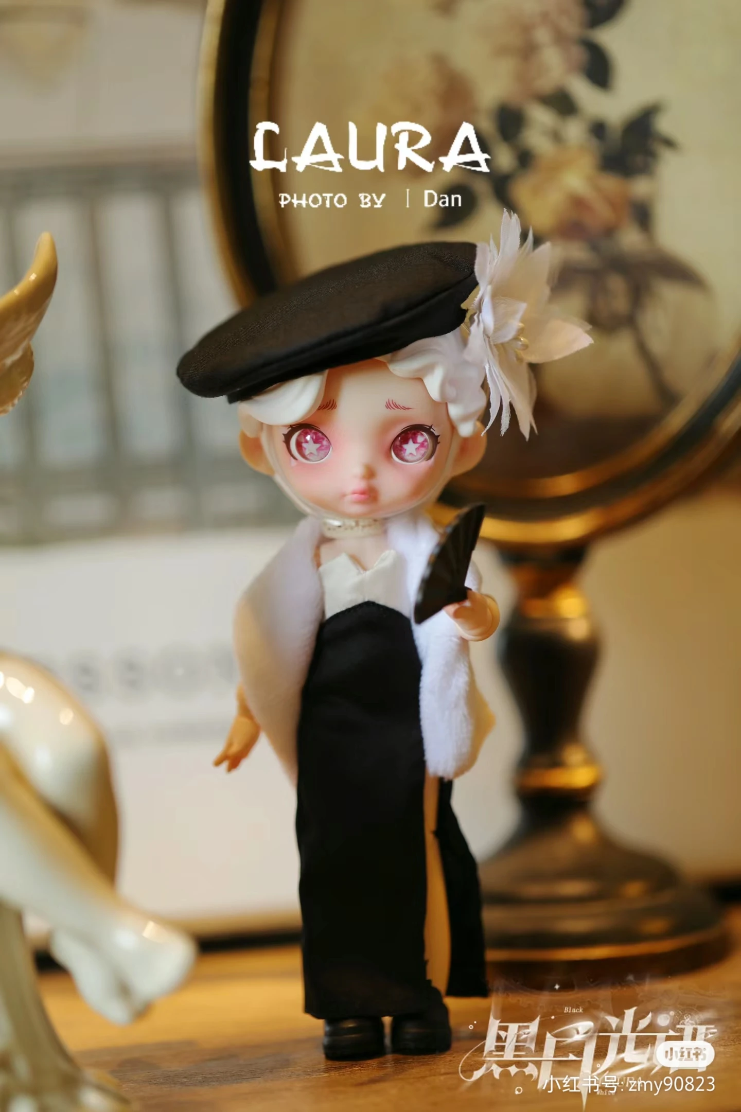 

Laura черно-белая серия Spectrum ручной работы, новая модная глухая коробка, мультяшный декоративный орнамент, милая кукла, кукла ручной работы