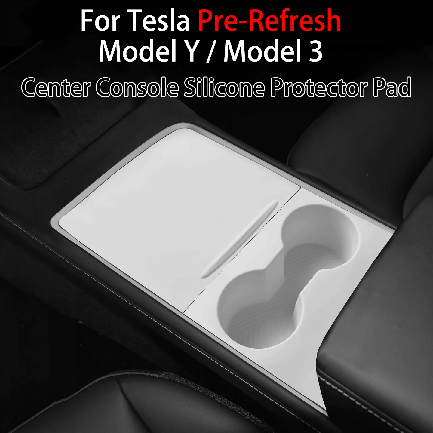 Tapis de protection antidérapant pour console centrale Tesla Model Y/YL Highland, accessoires intérieurs de voiture