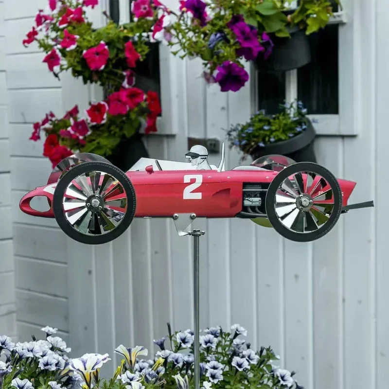 Metal Wind Spinners for Outdoor Garden, Garden Racer, Patio Decoration, Plant Accessories, Backyard, Windmill Direction