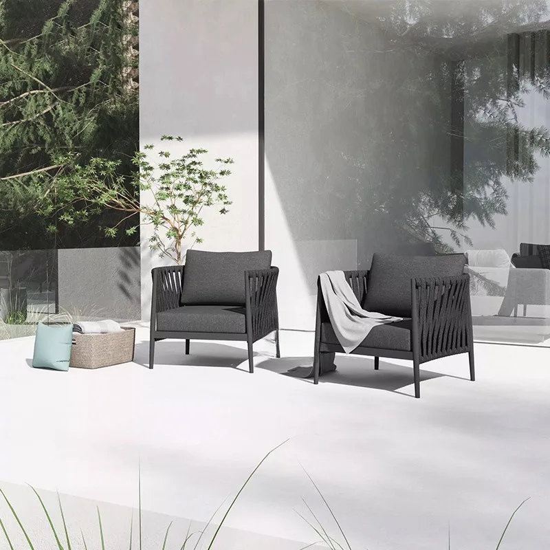 

Luxury and durable waterproof aluminum alloy three-seater garden balcony sofa cover outdoor leisure session set is suitable