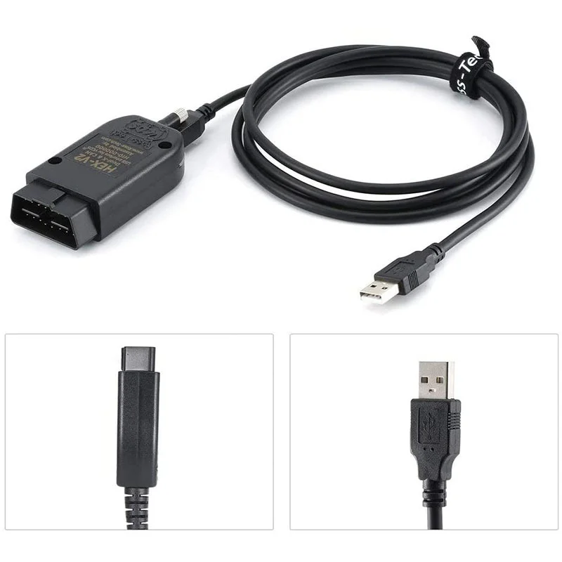 الماسح الضوئي التشخيصي VAG HEX V2 لـ VCDS 24.7 مع شريحة ATMEGA162 FT232 5054، برمجة عبر الإنترنت متعددة اللغات لـ Audi VW Skoda HE