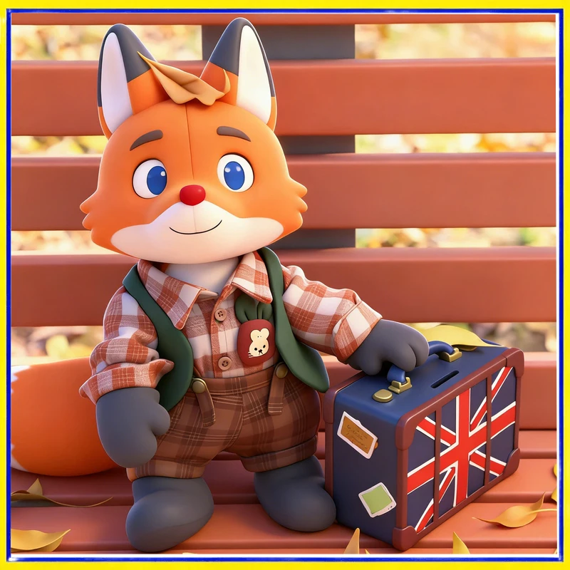 

Плюшевая игрушка-лиса TOOKYHILL, мягкая, уютная, с возможностью переодевания, фигурка животного для детей, подарок на день рождения