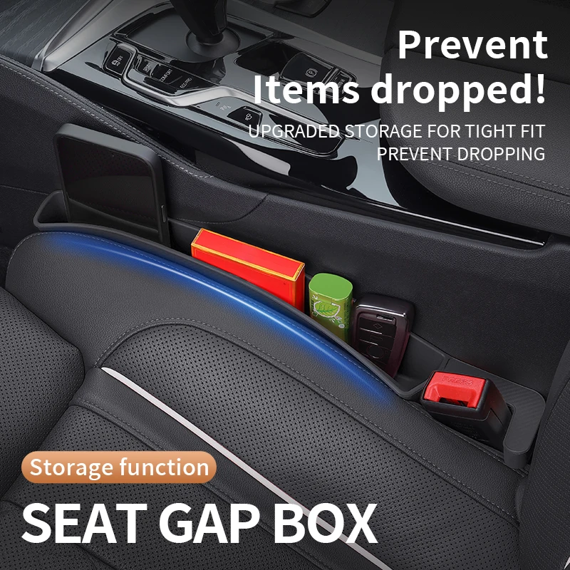 2PCS Car Seat Gap Storage Box Fill Auto Seat Gap Prevent Cell Phones From Falling Universal Tool Kit Accessories Car Storage Box