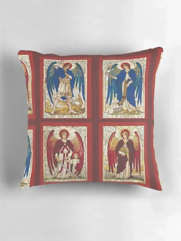 سانت ميكال سانت غابرييل سانت رافائيل و أوريل رئيس الملائكة سانت رمي وسادة وسادة المخدة غطاء الوسادة مجموعة وسادة #3