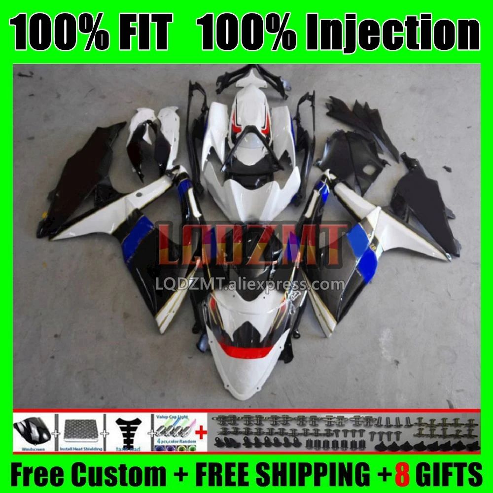 Injection Body For SUZUKI GSXR 600 750 K8 GSXR600 5No.21 GSXR750 GSX-R600 08 09 10 GSXR-750 2008 2009 2010 White black Fairing