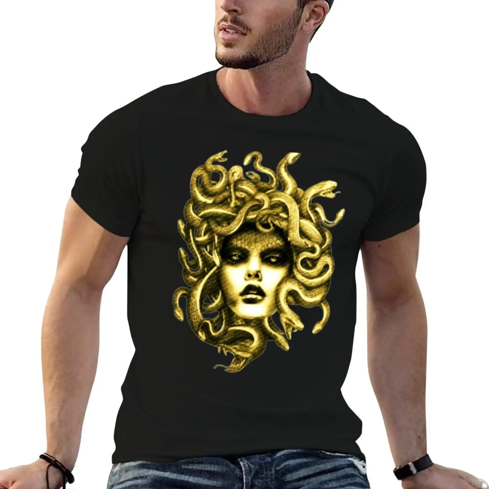 

Medusa Gorgonas Head With Snakes T-Shirt man tshirt man graphic t shirt anime t shirts for man T-Shirt