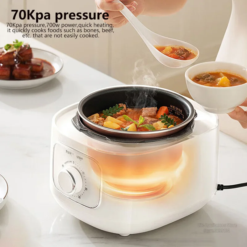 Joyoung 3L Electric Rice Cooker 70Kpa Pressure 220V Multi Cooking Pot Home Appliances Time Setting 700W Heating Stew Soup Beef