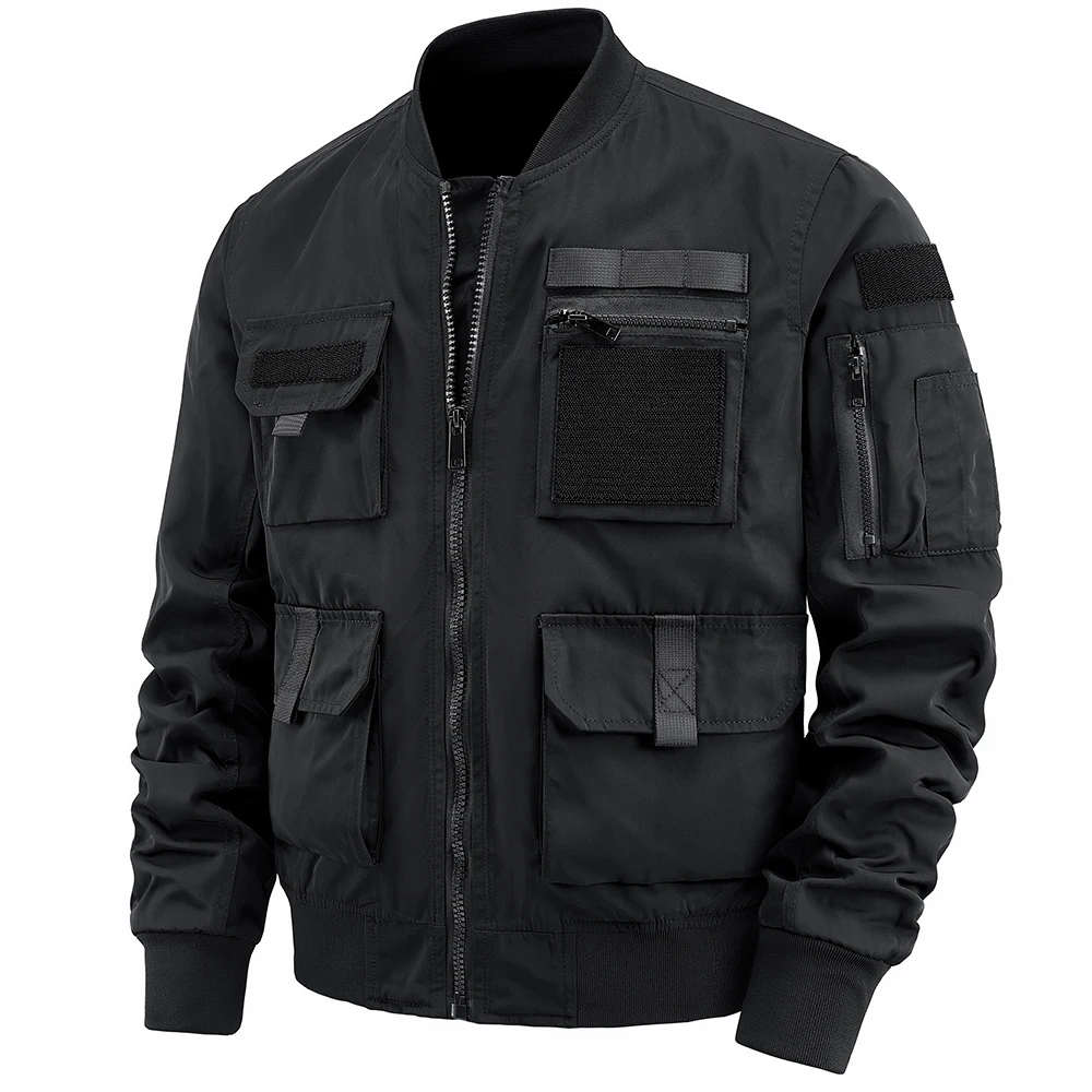 Winddicht Waterdichte Multi-Pocket Velcro Top Multi-Functionele Off-Road Outdoor Nieuwe Trend Mode Tactische Fietsjas Voor Heren