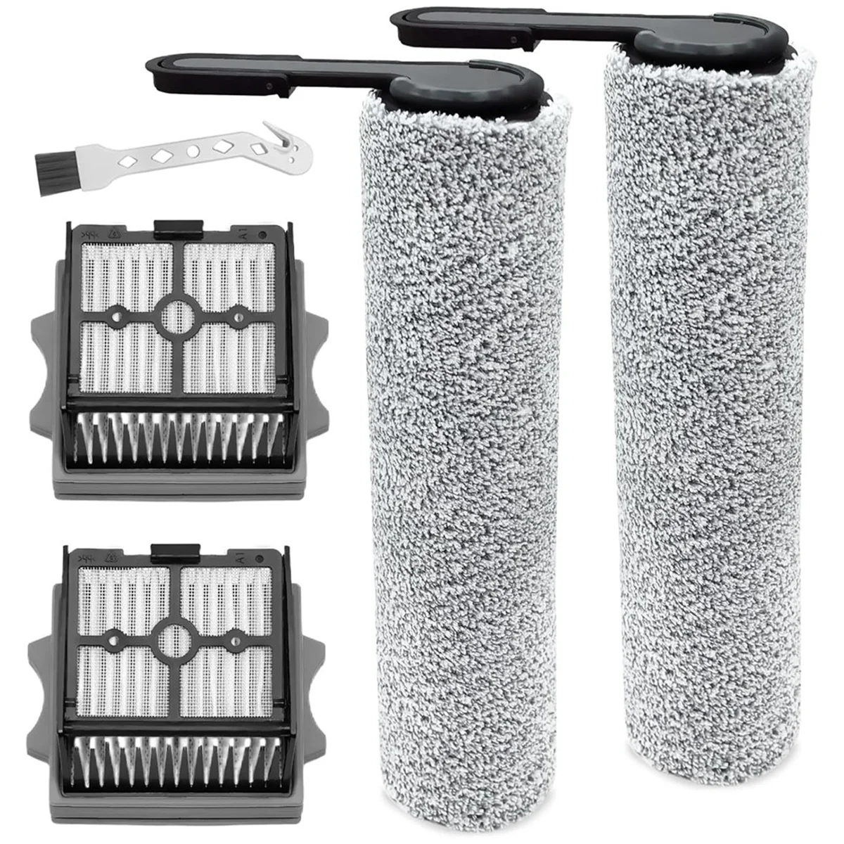 For Tineco Floor One Stretch S6 Wet and Dry Vacuum Cleaner Replacement Parts, Brush Rolls + Hepa Filters