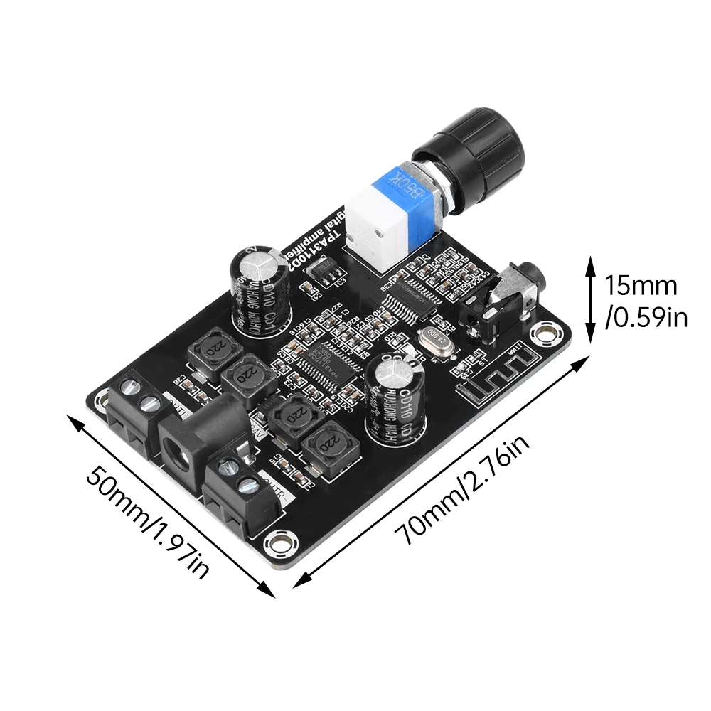 DC12-24V XH-A238 Universal Amplifier Board Bluetooth 5.0 TPA3110D2 Audio Amplifier Dual Channel 30W*2 HiFi Stereo Home Amplifier