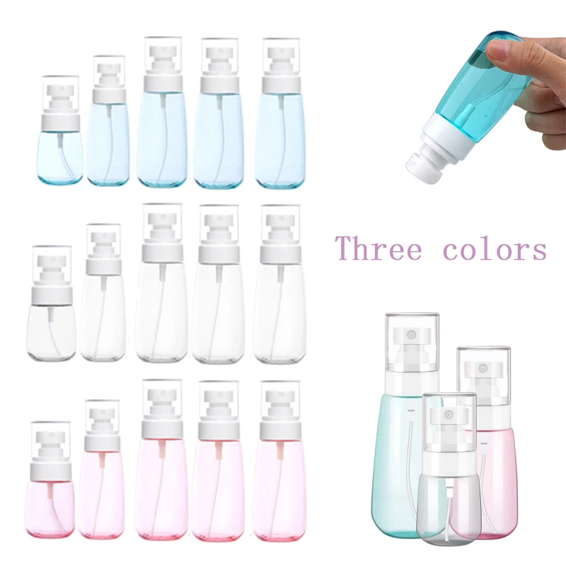 

10Pcs 30ml-100ml lotion Sample Fine Mist Spray Bottle Pressed Plastic Travel Liquid Atomizer Container Cleaning Alcohol Perfume