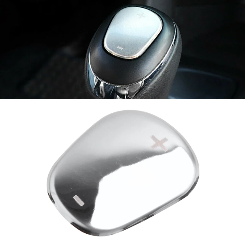 

Silver Car Gear Shift Knob Top Cover Trim Sticker Fit For Chevrolet Equinox 2018 2019 2020 Stainless Steel