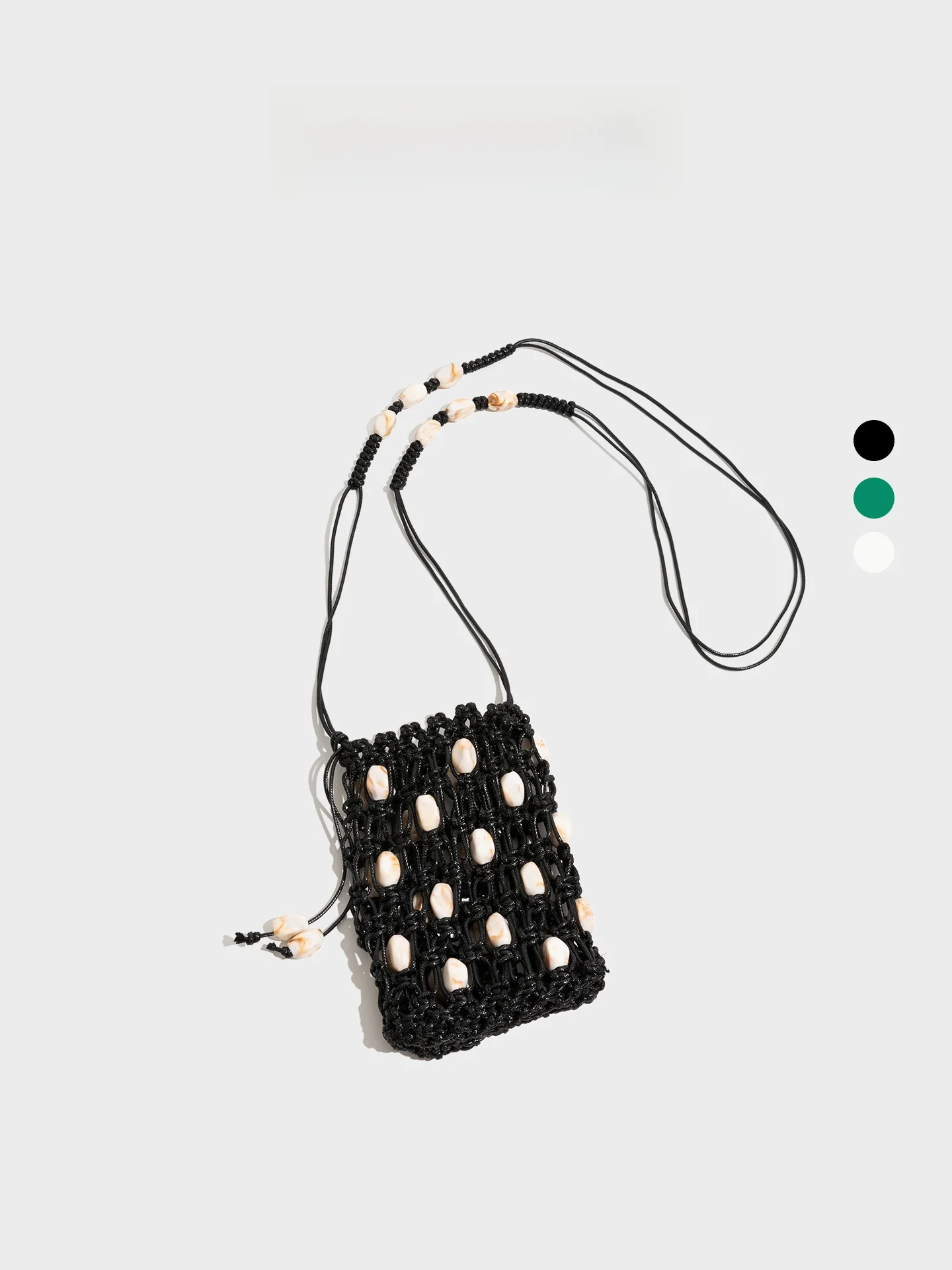Trendy Beaded Woven Bag Women's Crossbody Shoulder Phone Bag Ethnic Style Orange Girl's Small Batch Design Handbag
