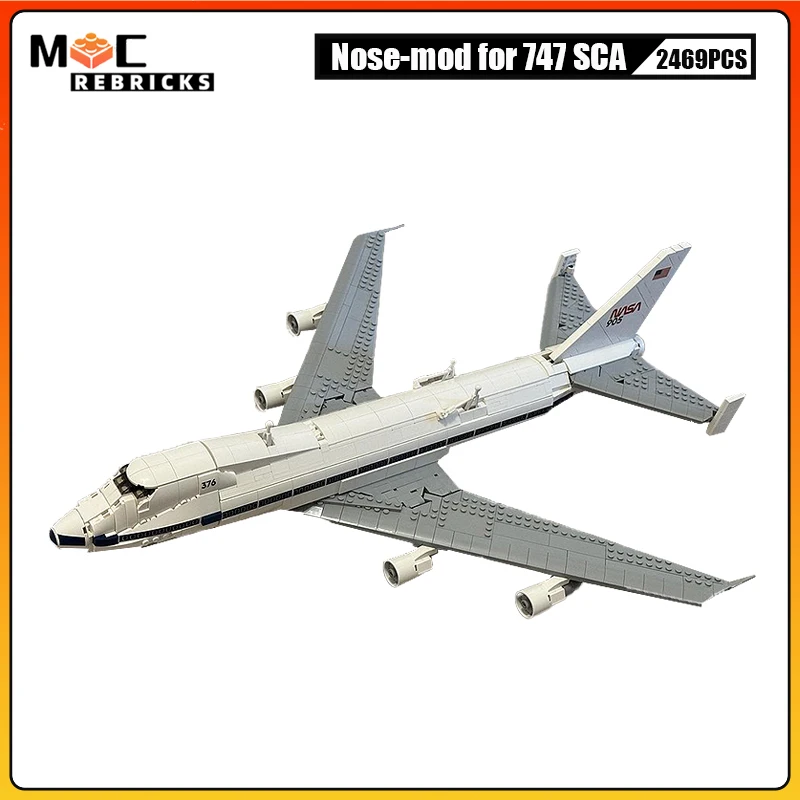 

Мини-масштаб 747 SCA, знаменитая модель самолета для набора 10360, модульная сборка, MOC, строительные блоки, технология, кирпичи, игрушки, рождественские подарки