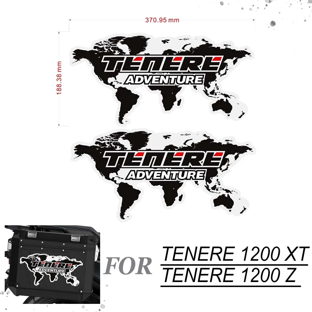 

Motorcycle Sticker For YAMAHA ADVENTURE TOURING TENERE 1200 XT1200Z SUPER Tail Top Side Panniers Luggage Aluminium Box Case