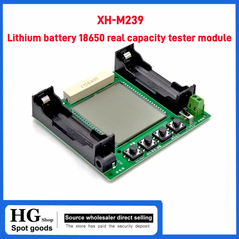 XH-M239 Lithium Battery 18650 True Capacity Tester Module For MaH/mwH Digital Measurement High Precision DC 5V-12V