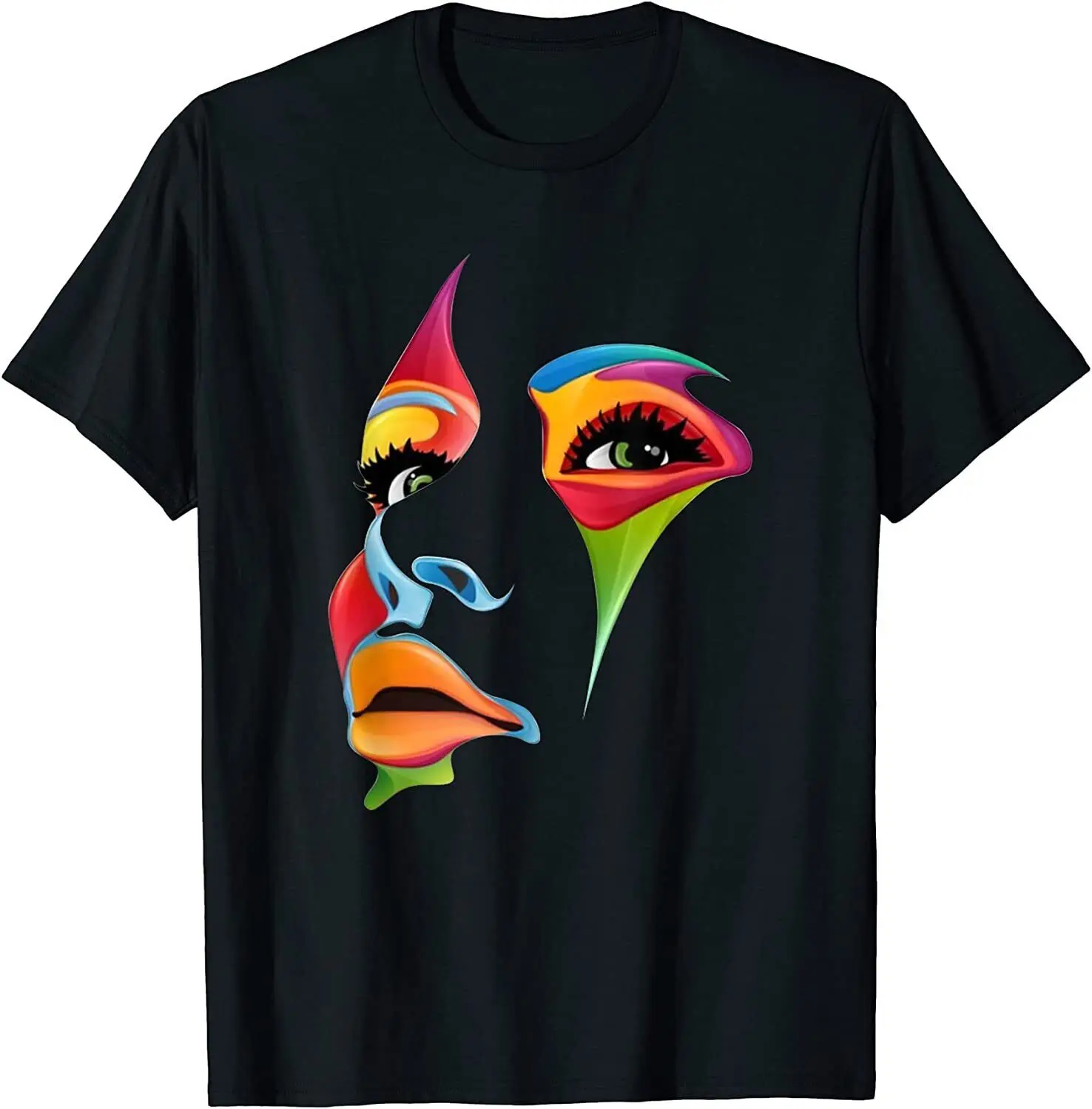 

NEW! Abstract Colorful Woman Art Face Cool Gift Ideas T-Shirt - MADE IN USA