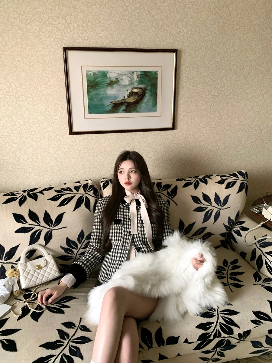 

Jenny Line Velvet Retro Bla White Lily Rosemary Coat Vintage Sle Commute Polyester Fiber Long Sve Regular Length Button