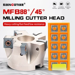 Grande profundidade de fresa de corte, disco de corte pesado de 45 graus, fresa SNMU, MFB288, 45R, 50mm-100mm