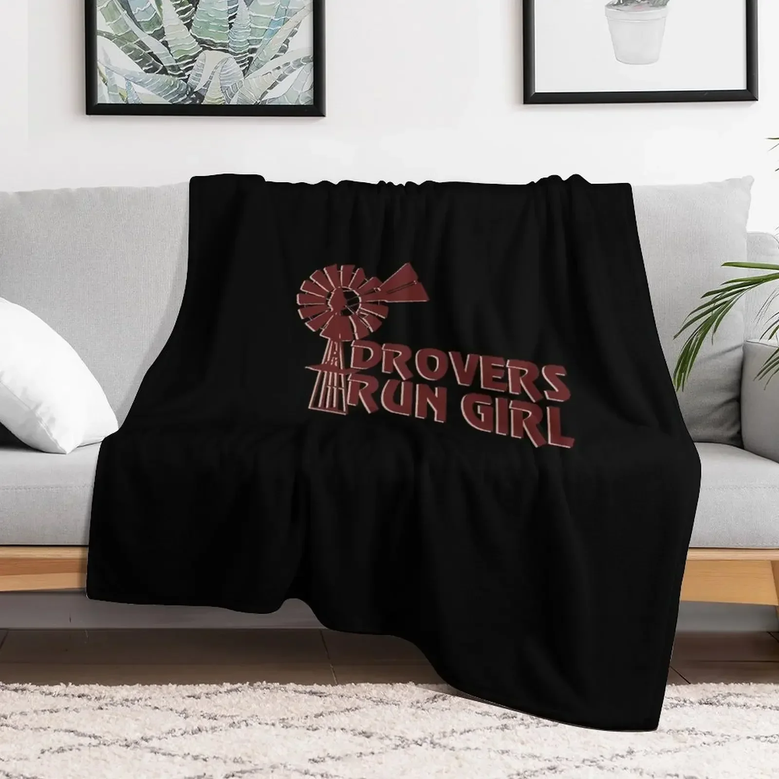 Drovers Run Girl 37 Throw Blanket Luxury warm for winter Blankets