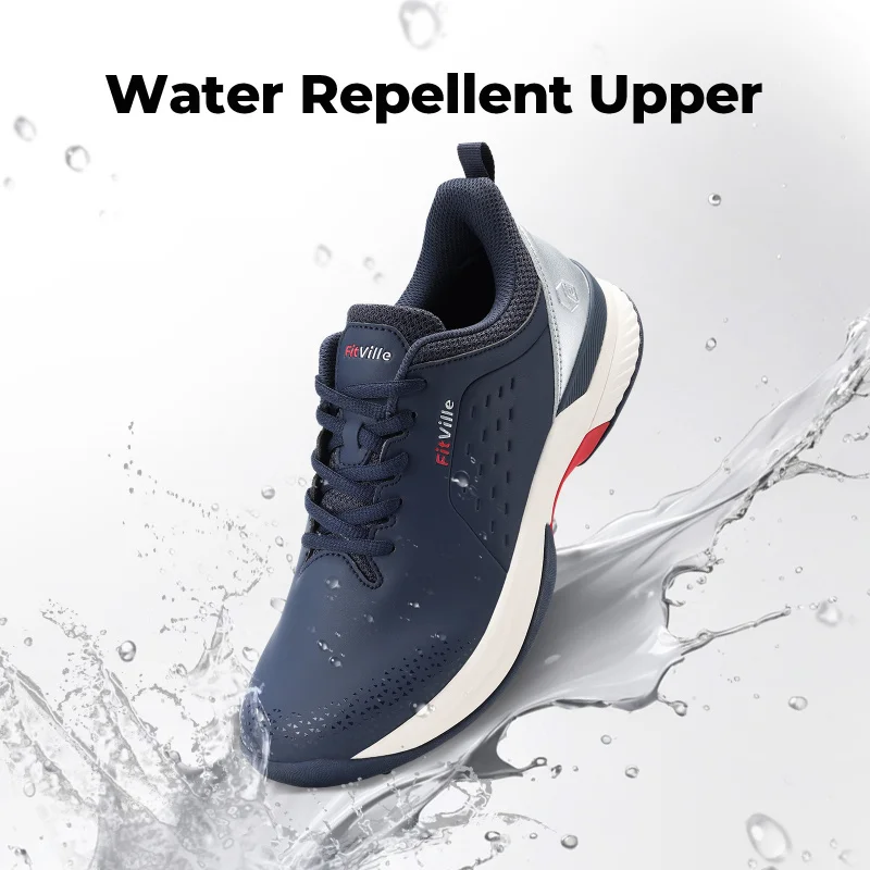 FitVille Wide Toe Box Men'S Golf Shoes Waterproof, Professional No-Slip Spiked Sport Shoe With Arch Support For Wide Feet
