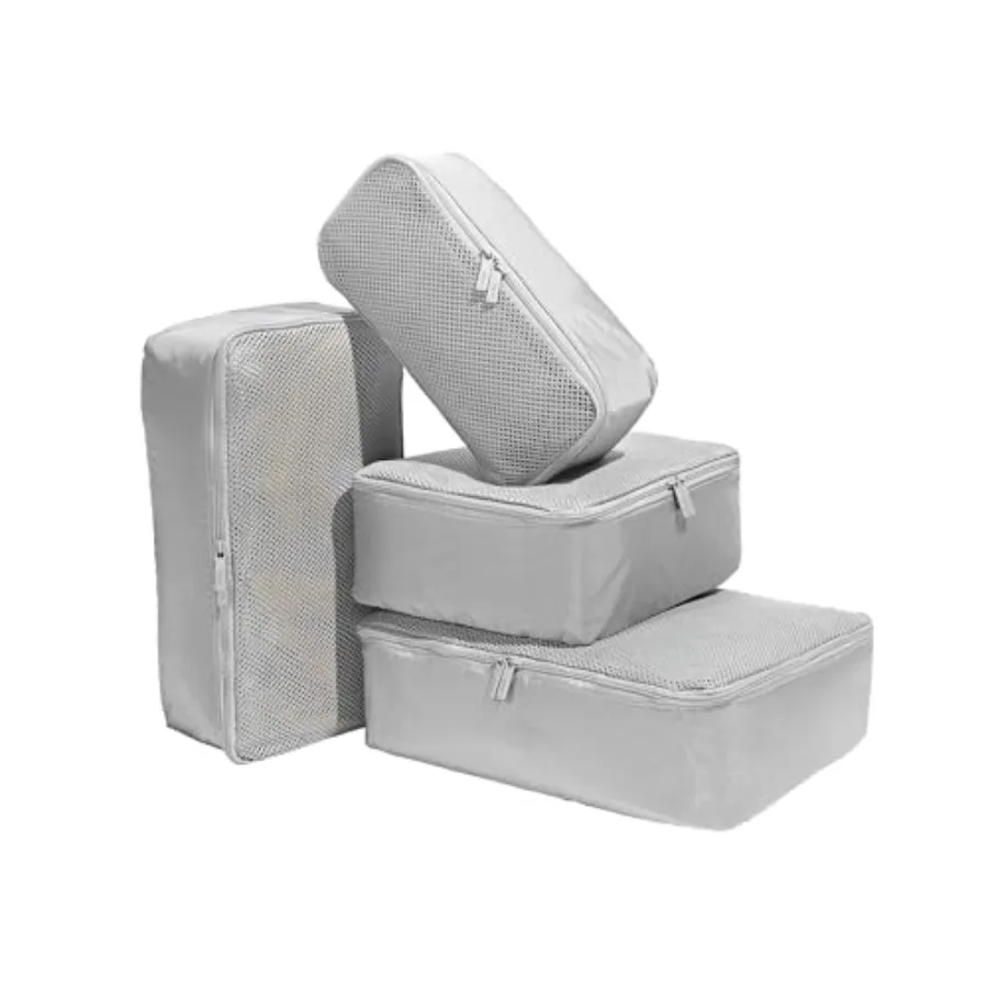 

Insider Packing Cubes Set of 4 Lightweight Travel Organizers for Luggage Suitcases Carry-On Bags Cloud Gray