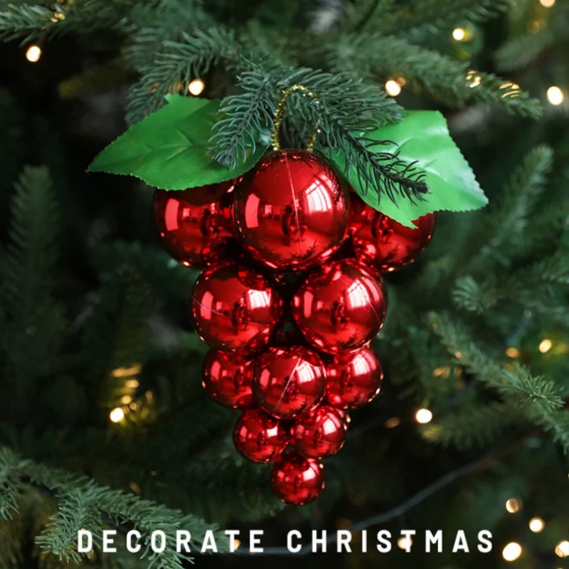 

Christmas Balls Simulation Grape Bunch Balls Xmas Tree Hanging Plastic Balls Shiny Balls Decor Hanging Balls Scene Arrangement