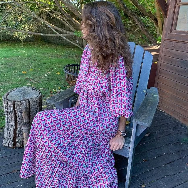 Robe longue vintage à manches lanterne pour femmes, robe de soirée décontractée à col en V, mode bohème, vacances, longueur rinçage, été