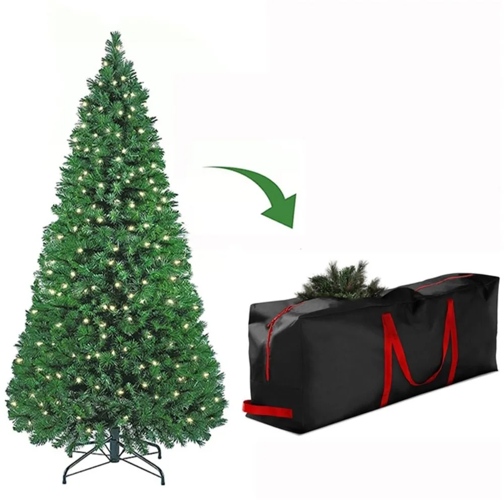 Oxford Cloth Christmas Tree Bag Large Capacity Foldable Christmas Supplies Waterproof with Handles Wreath Storage Bag