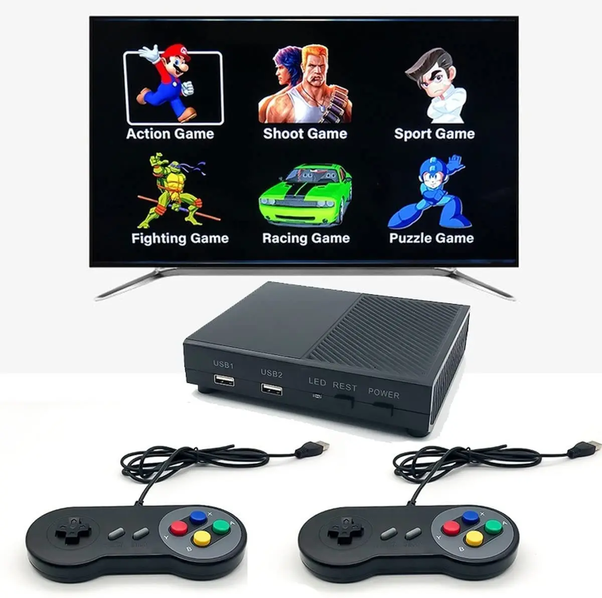 Retro Mini Game Console, Classic Game Console Built-in 821 Games HDMI HD Output Plug and Play,Childhood Classic Game Console