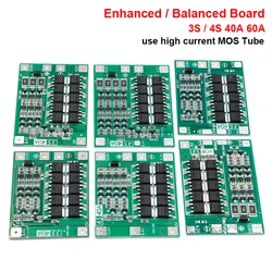 3S 4S 40A 60A Li-ion Lithium Battery Charger Protection Board 18650 BMS For Drill Motor 11.1V 12.6V/14.8V 16.8V Enhance Balance