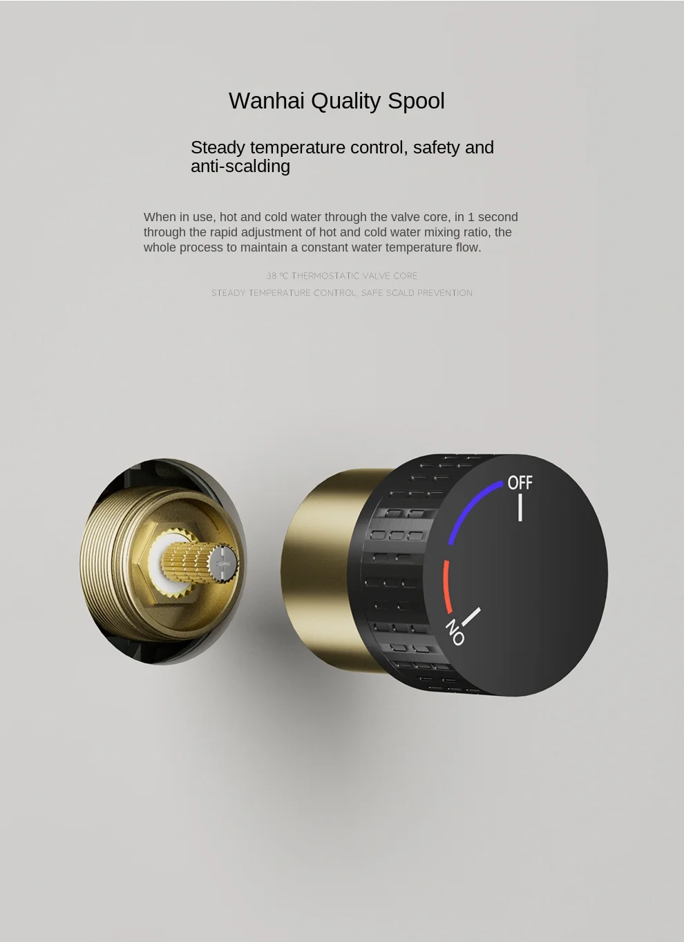 Hidden Wall-Mounted Thermostatic Shower - usage example
