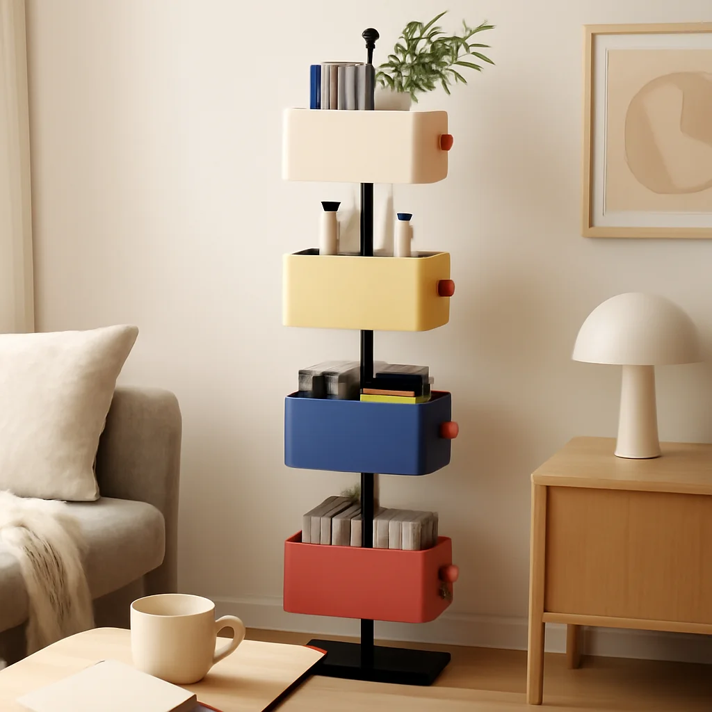 

Многослойная железная книжная полка для хранения, квадратная модульная витрина, угловой шкаф для хранения, невидимый органайзер, полка для домашнего офиса