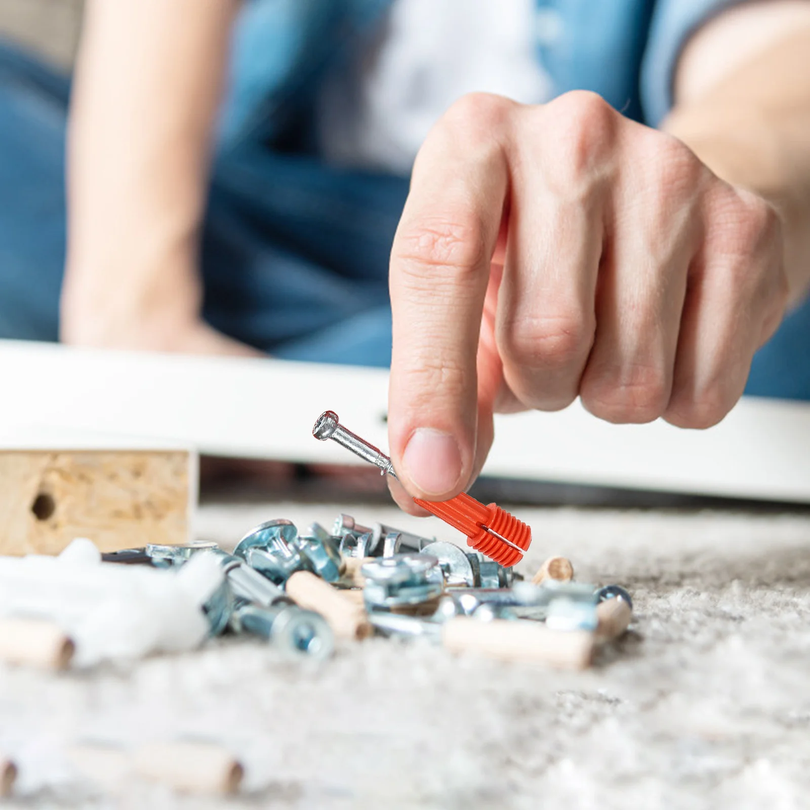 

30Sets Quick Assembly Connector Cam Lock Fitting 3-in-1 Furniture Fixing Hardware for Table Drawer Office Cabinet Connectors