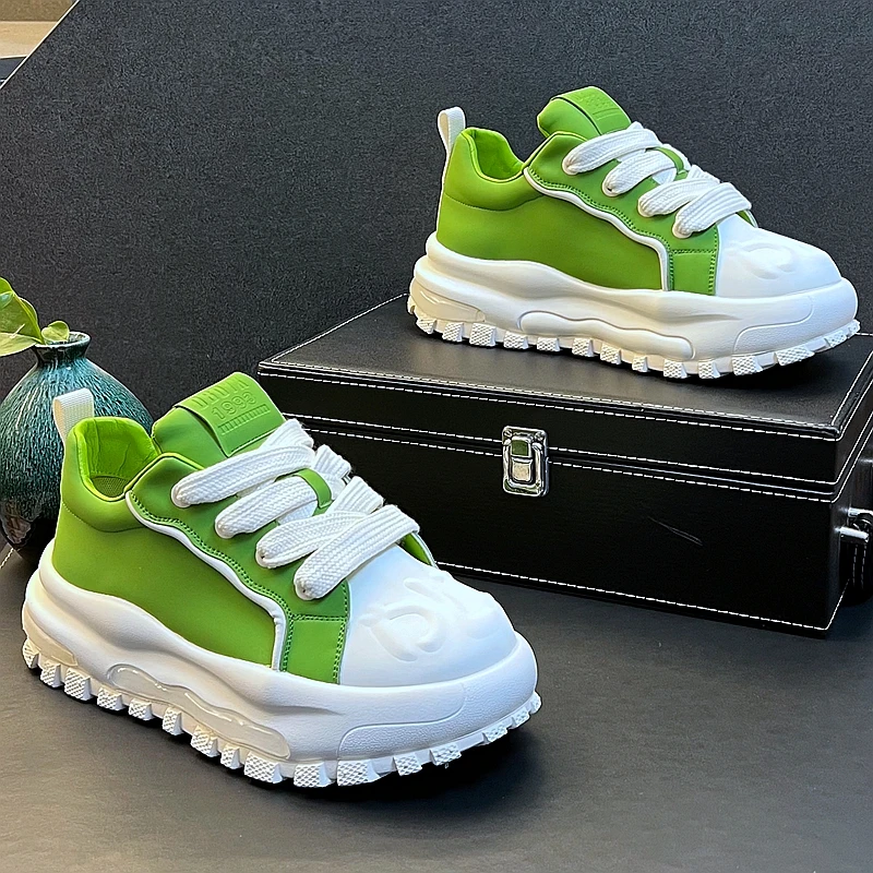 

New Arrival Personalized and Fashionable Men's Shoes Spring Summer Autumn Luxury Designer Trending Thick Bottom Chunky Sneakers