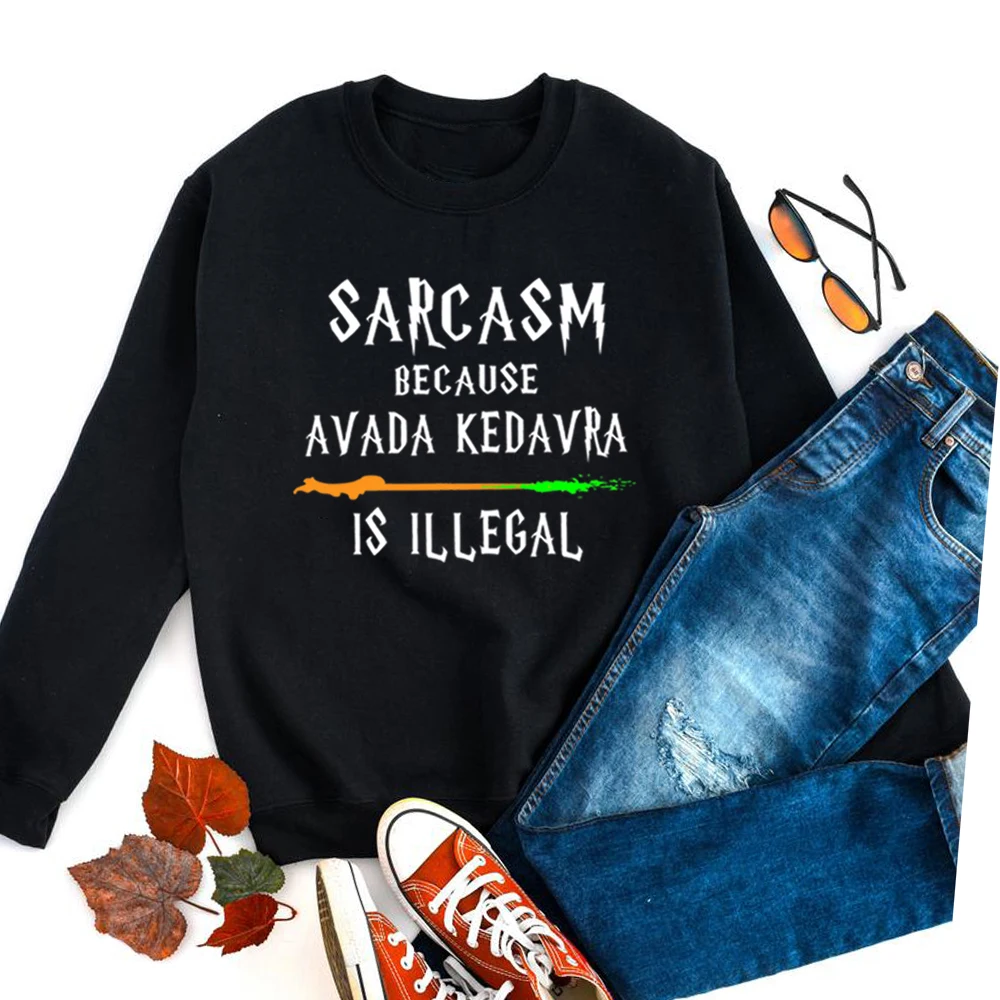 السخرية لأن أفادا كيدافرا غير قانونية البلوز عصا سحرية البلوز للجنسين المدرسة قميص Y2K سترة طويلة الأكمام بلوزات