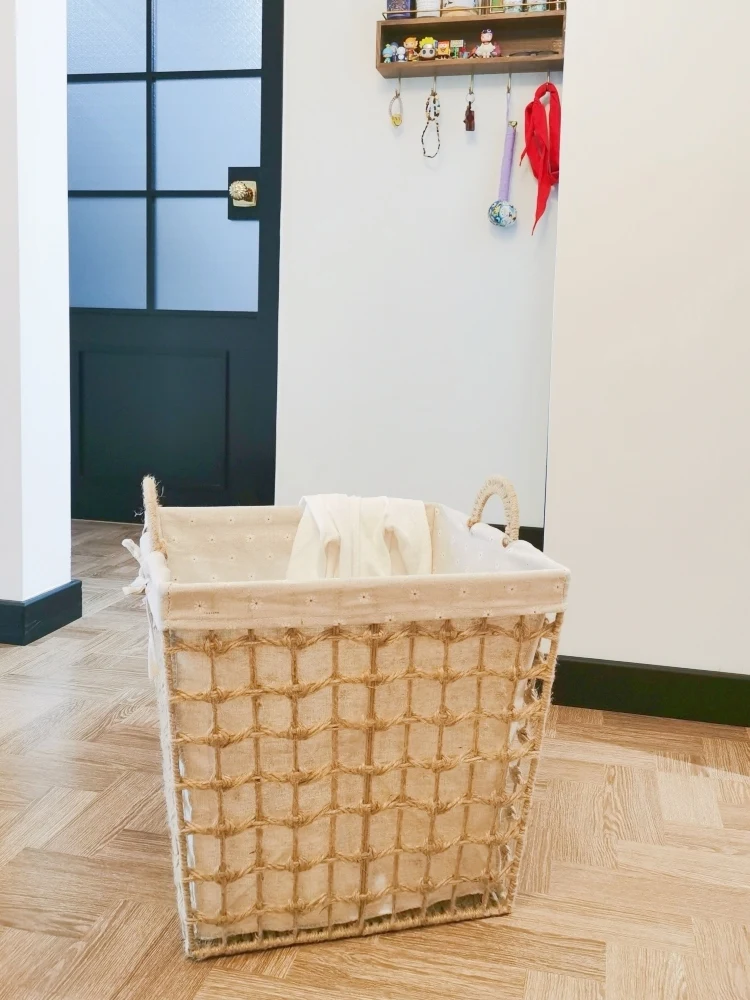 

Japanese Sle Laundry Basket Dir Clothes Storage Basket Toy Organizer Wier Basket for Home Use Bedroom Storage