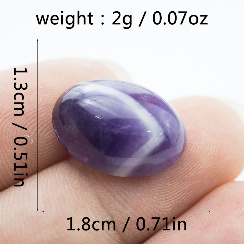 13*18mm Natural Crystal Egg Shaped Ring Face Amethyst Pink Crystal Tiger Eye Stone Agate Sem Elliptical Ring Face Inlay Material