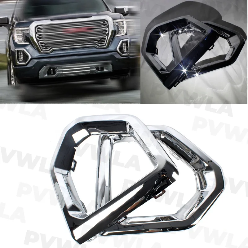 pair-left-right-side-front-bumper-fog-light-lamp-grille-cover-chrome-for-gmc-sierra-2019-2020-2021-84176752-84176753