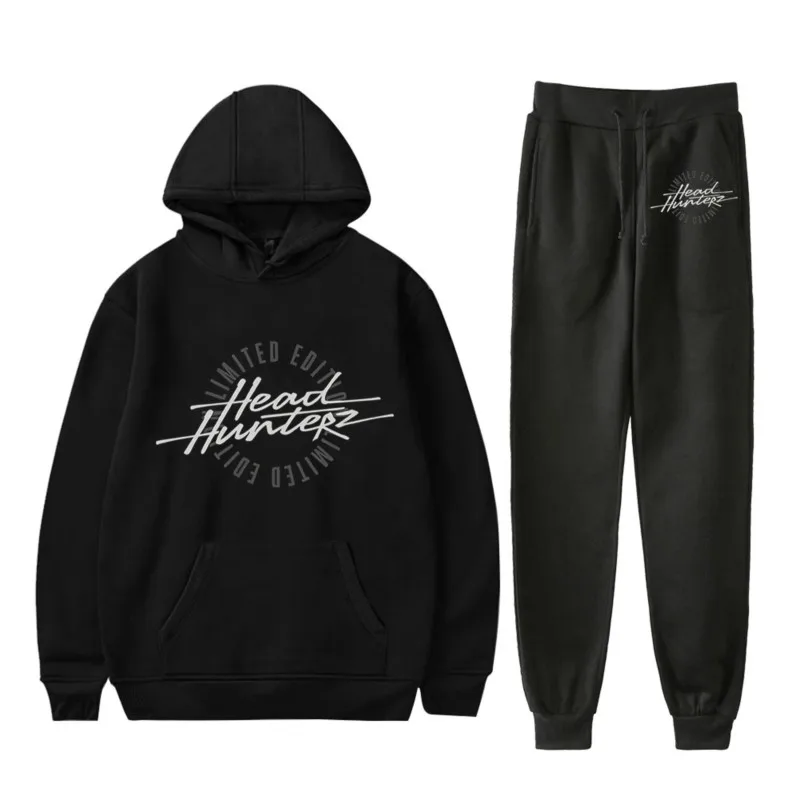 Headhunterz Hoodies Set Merch For Men/Women Sweatshirt Pants Two Piece Set Cosplay Hooded Streetwear