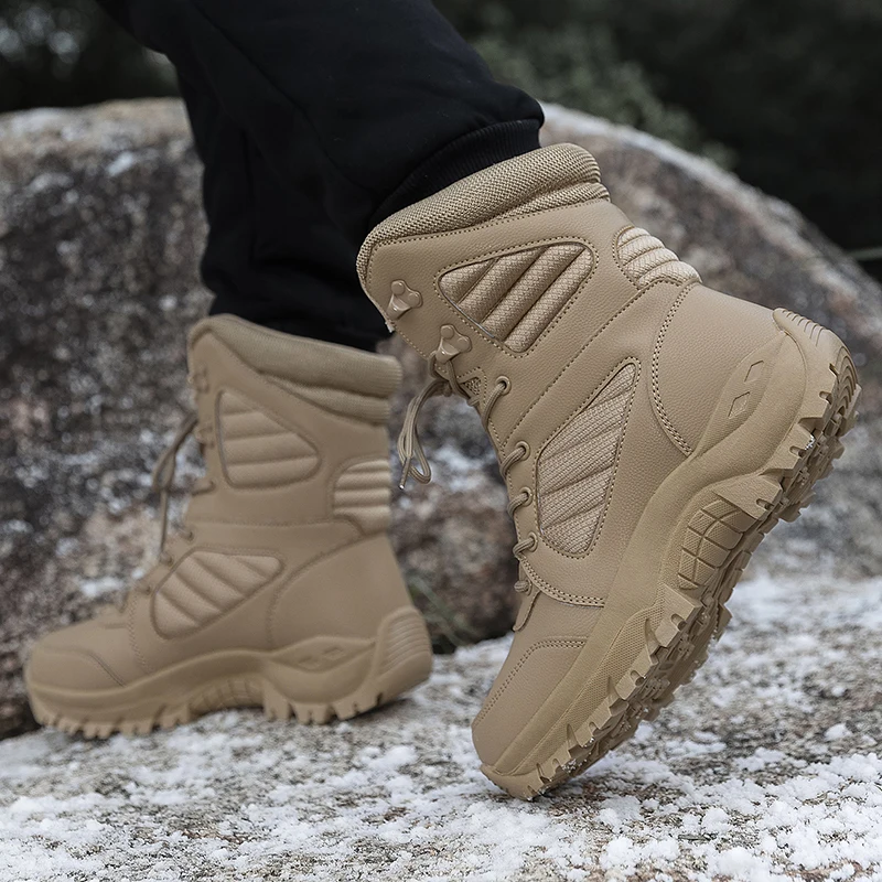 

Men's high-top boots non-slip outdoor forest protection tactical training boots autumn and winter new casual snow hiking boots